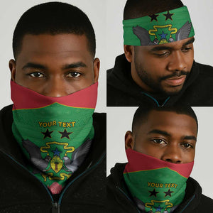Personalized Afro Sao Tome and Principe Neck Gaiter Coat Of Arms - African Pattern LT15