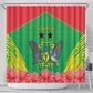 Personalized Afro Sao Tome and Principe Shower Curtain Coat Of Arms - African Pattern