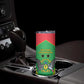 Personalized Afro Sao Tome and Principe Skinny Tumbler Coat Of Arms - African Pattern
