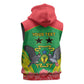 Personalized Afro Sao Tome and Principe Sleeveless Hoodie Coat Of Arms - African Pattern - African Pride