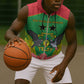 Personalized Afro Sao Tome and Principe Sleeveless Zip Hoodie Coat Of Arms - African Pattern - African Pride