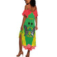 Personalized Afro Sao Tome and Principe Summer Maxi Dress Coat Of Arms - African Pattern