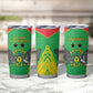 Personalized Afro Sao Tome and Principe Tumbler Cup Coat Of Arms - African Pattern