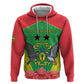 Personalized Afro Sao Tome and Principe Zip Hoodie Coat Of Arms - African Pattern