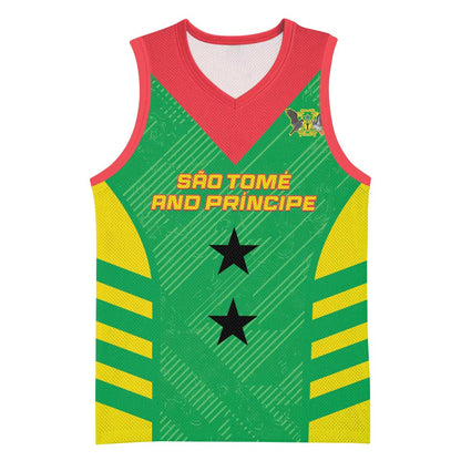 Sao Tome and Principe Football Custom Basketball Jersey Sporty Style - Green Color - African Pride