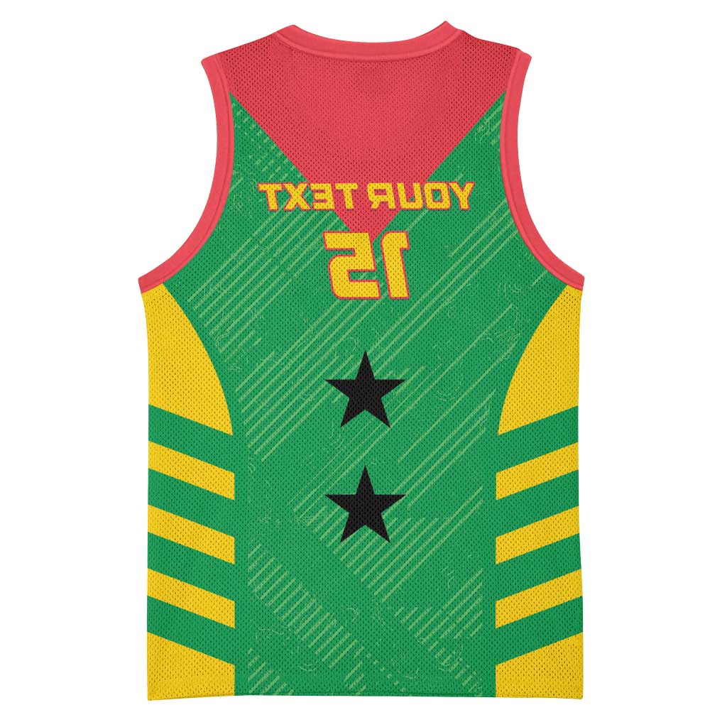 Sao Tome and Principe Football Custom Basketball Jersey Sporty Style - Green Color - African Pride