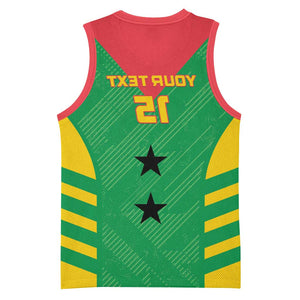 Sao Tome and Principe Football Custom Basketball Jersey Sporty Style - Green Color - African Pride