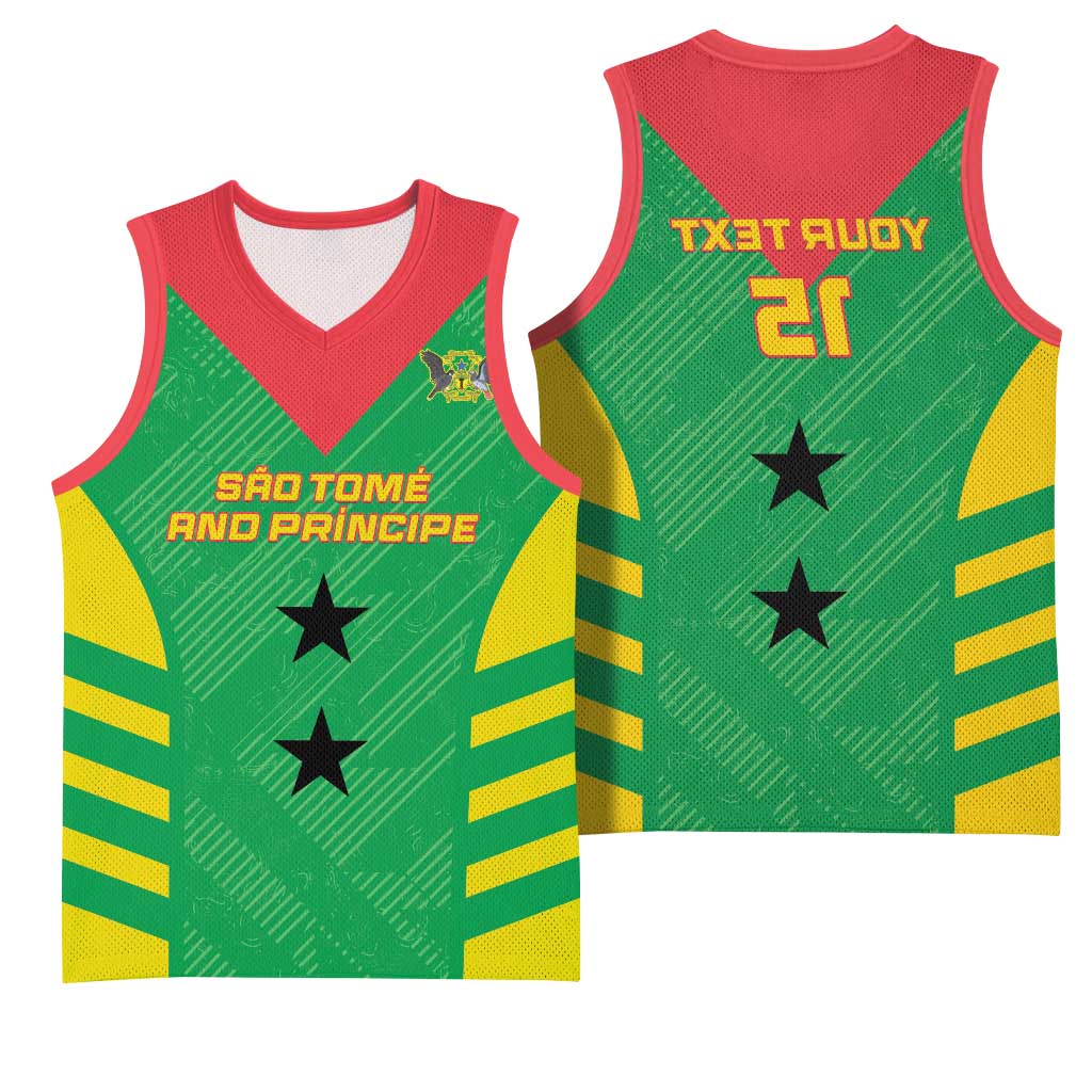 Sao Tome and Principe Football Custom Basketball Jersey Sporty Style - Green Color - African Pride