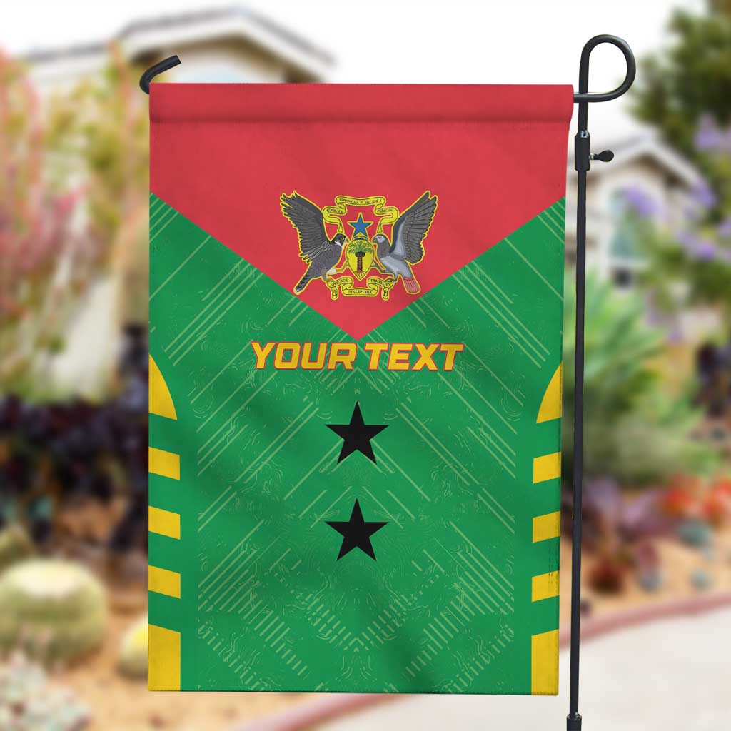 Sao Tome and Principe Football Custom Garden Flag Sporty Style - Green Color
