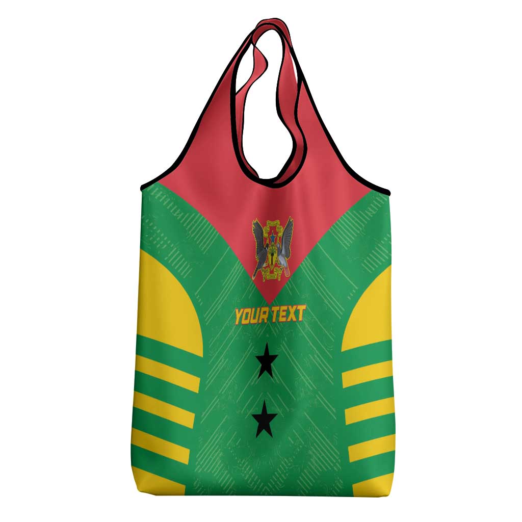 Sao Tome and Principe Football Custom Grocery Bag Sporty Style - Green Color