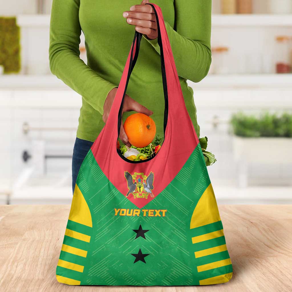 Sao Tome and Principe Football Custom Grocery Bag Sporty Style - Green Color