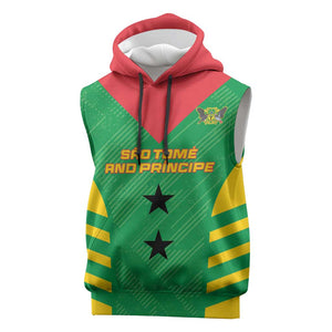 Sao Tome and Principe Football Custom Sleeveless Hoodie Sporty Style - Green Color - African Pride