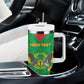 Sao Tome and Principe Football Custom Tumbler With Handle Sporty Style - Green Color
