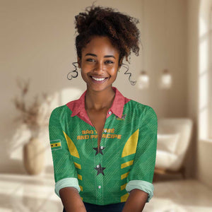 Sao Tome and Principe Football Custom Women Casual Shirt Sporty Style - Green Color LT15