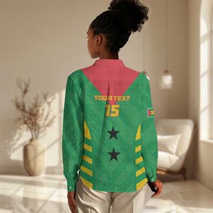 Sao Tome and Principe Football Custom Women Casual Shirt Sporty Style - Green Color LT15