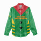 Sao Tome and Principe Football Custom Women Casual Shirt Sporty Style - Green Color LT15