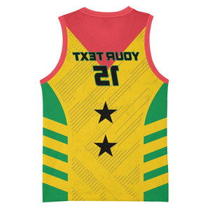 Sao Tome and Principe Football Custom Basketball Jersey Sporty Style - Yellow Color - African Pride