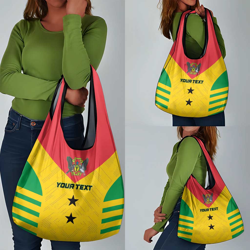 Sao Tome and Principe Football Custom Grocery Bag Sporty Style - Yellow Color