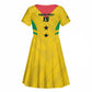 Sao Tome and Principe Football Custom Kid Short Sleeve Dress Sporty Style - Yellow Color