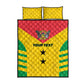 Sao Tome and Principe Football Custom Quilt Bed Set Sporty Style - Yellow Color