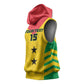 Sao Tome and Principe Football Custom Sleeveless Hoodie Sporty Style - Yellow Color - African Pride