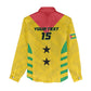 Sao Tome and Principe Football Custom Women Casual Shirt Sporty Style - Yellow Color LT15