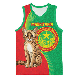 Personalized Mauritania Basketball Jersey Felis Lybica - Islamic Mix African Pattern LT15