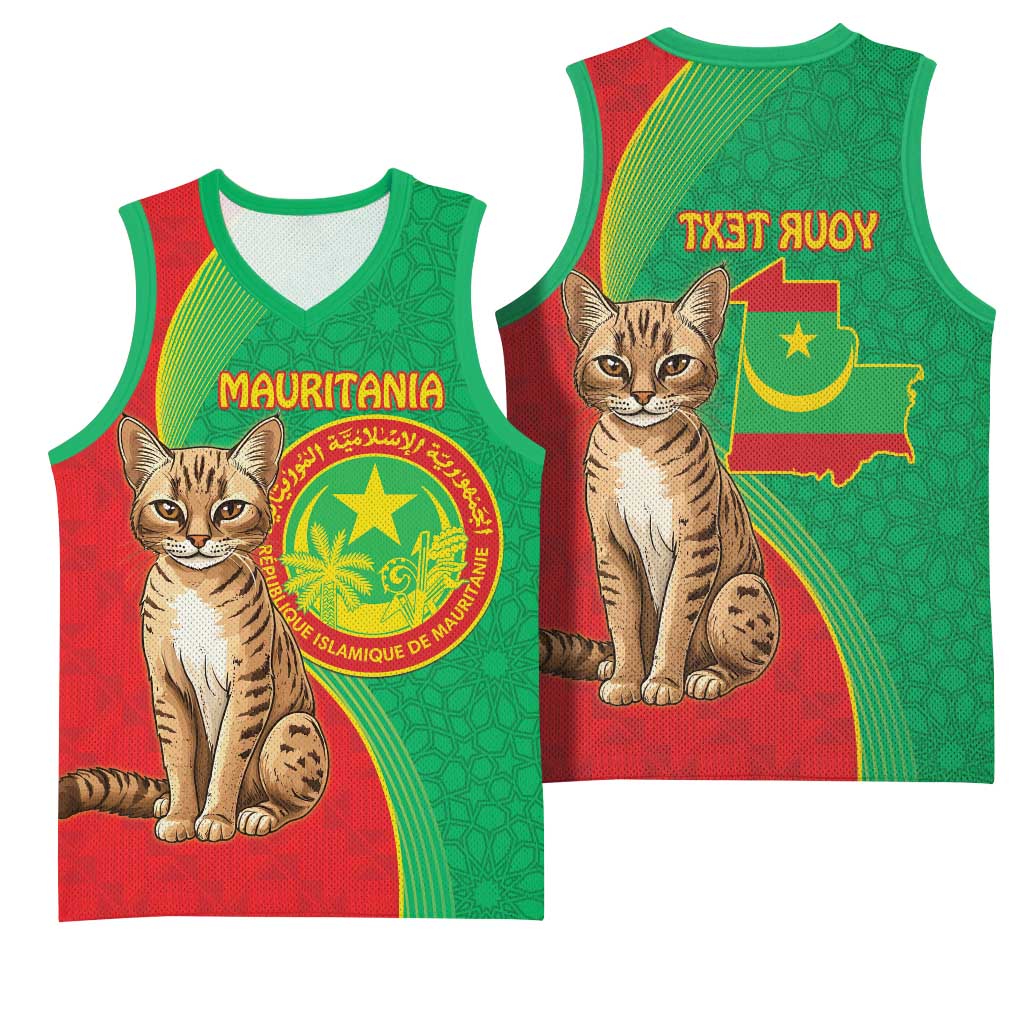 Personalized Mauritania Basketball Jersey Felis Lybica - Islamic Mix African Pattern - African Pride