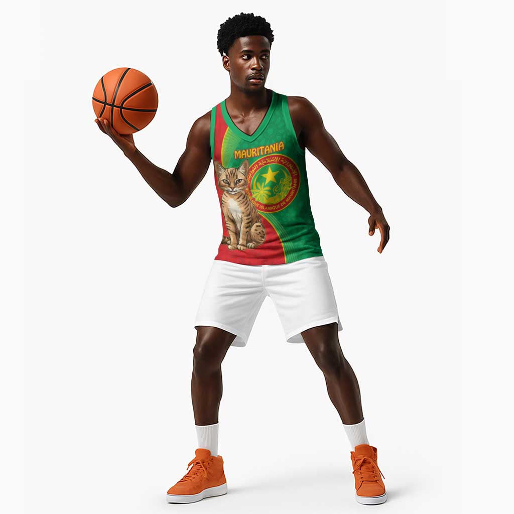 Personalized Mauritania Basketball Jersey Felis Lybica - Islamic Mix African Pattern - African Pride
