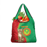 Personalized Mauritania Grocery Bag Felis Lybica - Islamic Mix African Pattern