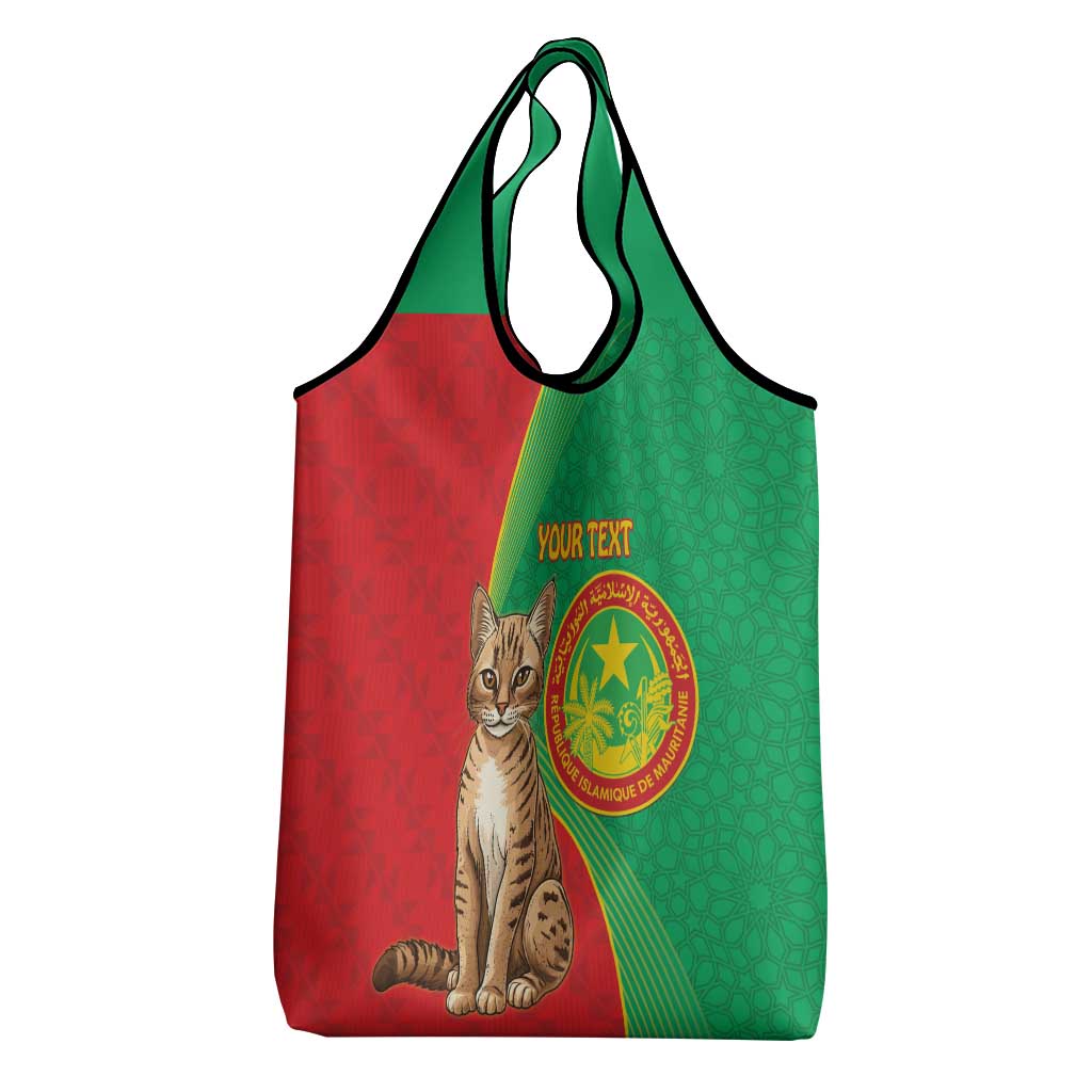 Personalized Mauritania Grocery Bag Felis Lybica - Islamic Mix African Pattern