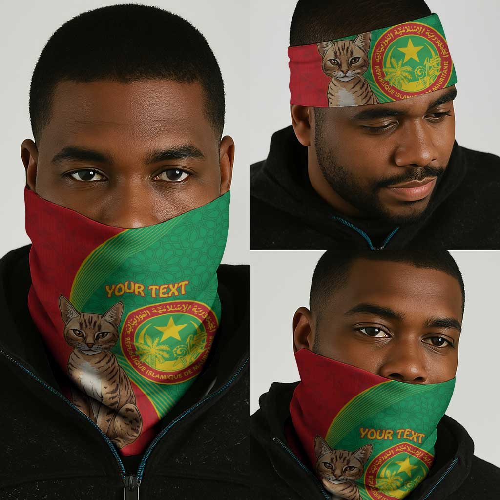 Personalized Mauritania Neck Gaiter Felis Lybica - Islamic Mix African Pattern LT15