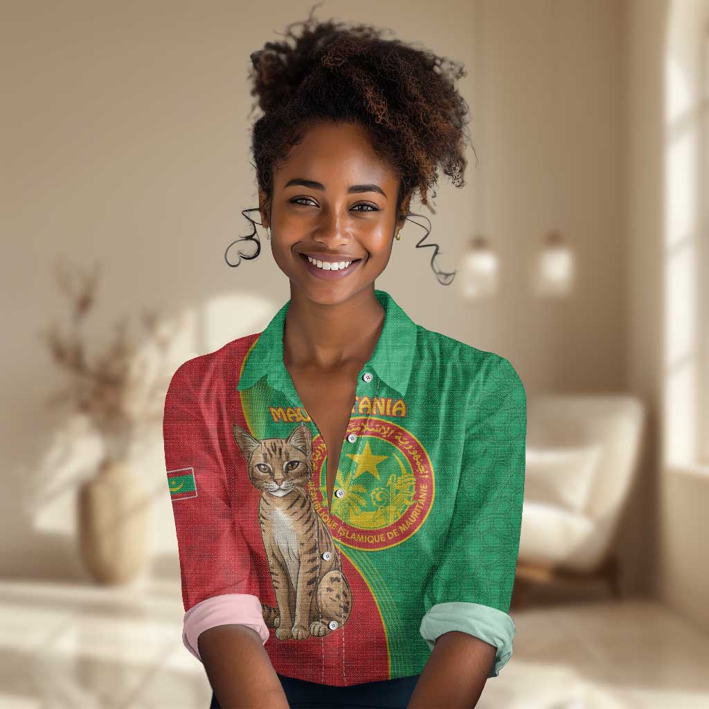 Personalized Mauritania Women Casual Shirt Felis Lybica - Islamic Mix African Pattern LT15