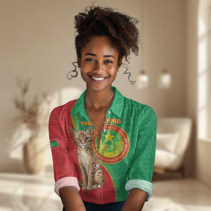 Personalized Mauritania Women Casual Shirt Felis Lybica - Islamic Mix African Pattern LT15