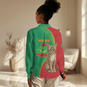 Personalized Mauritania Women Casual Shirt Felis Lybica - Islamic Mix African Pattern LT15