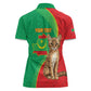 Personalized Mauritania Women Polo Shirt Felis Lybica - Islamic Mix African Pattern