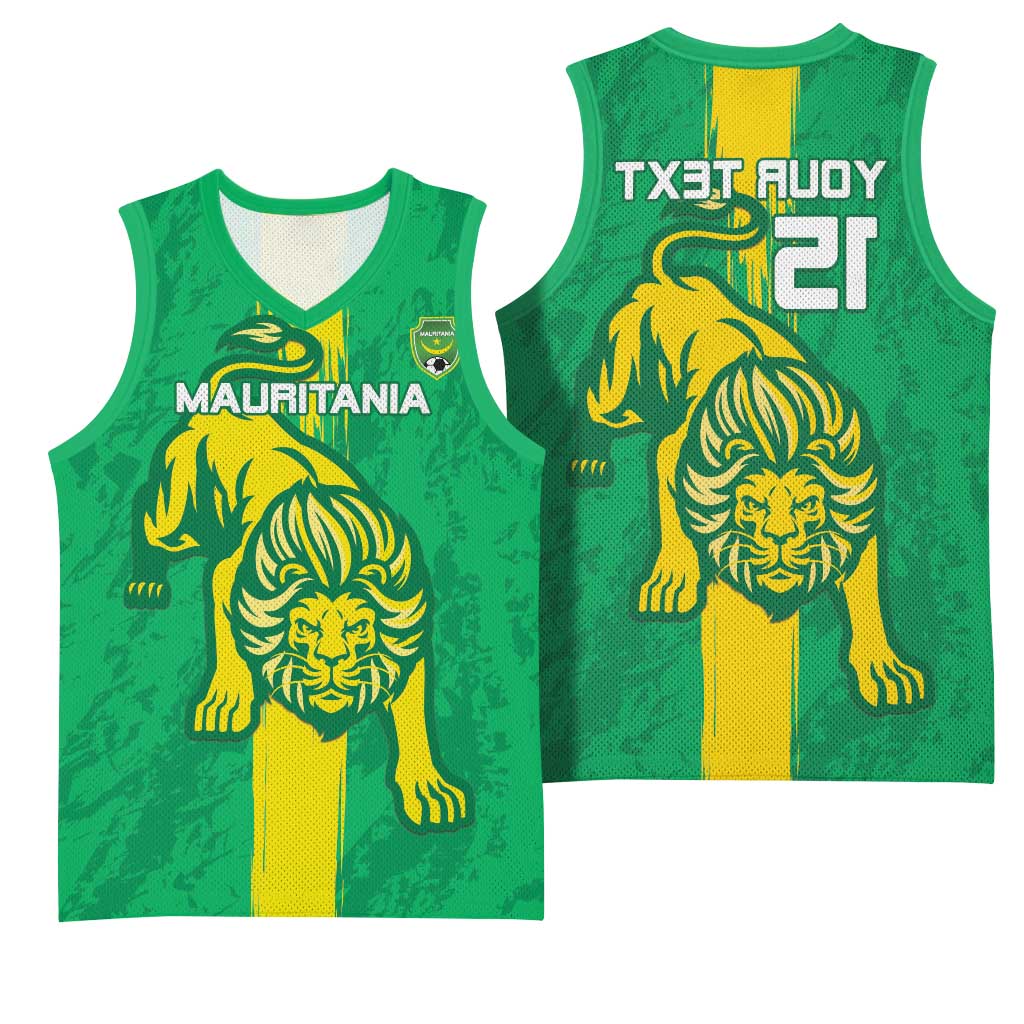 Custom Mauritania Football Basketball Jersey Go Lions of Chinguetti - African Pride