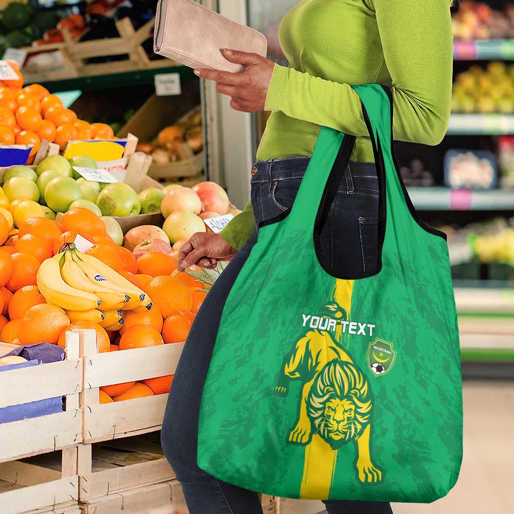 Custom Mauritania Football Grocery Bag Go Lions of Chinguetti