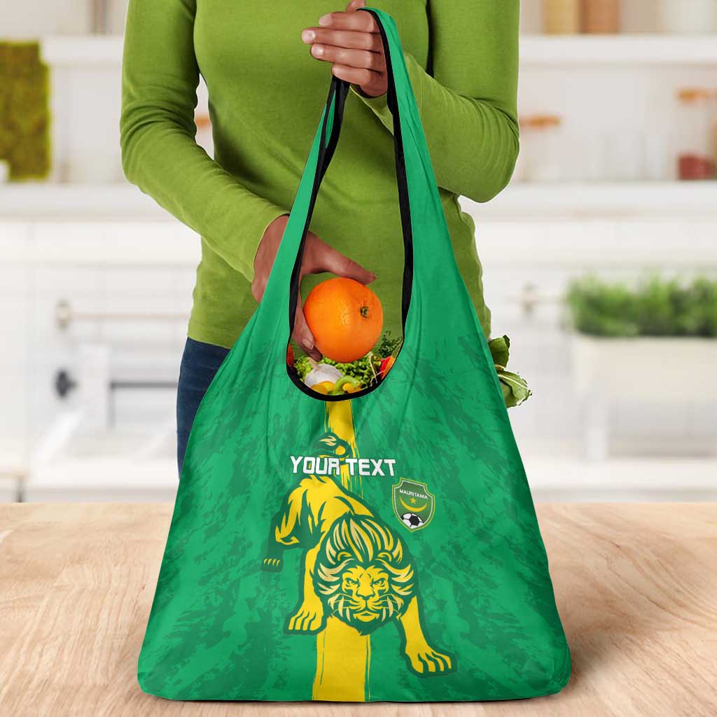 Custom Mauritania Football Grocery Bag Go Lions of Chinguetti