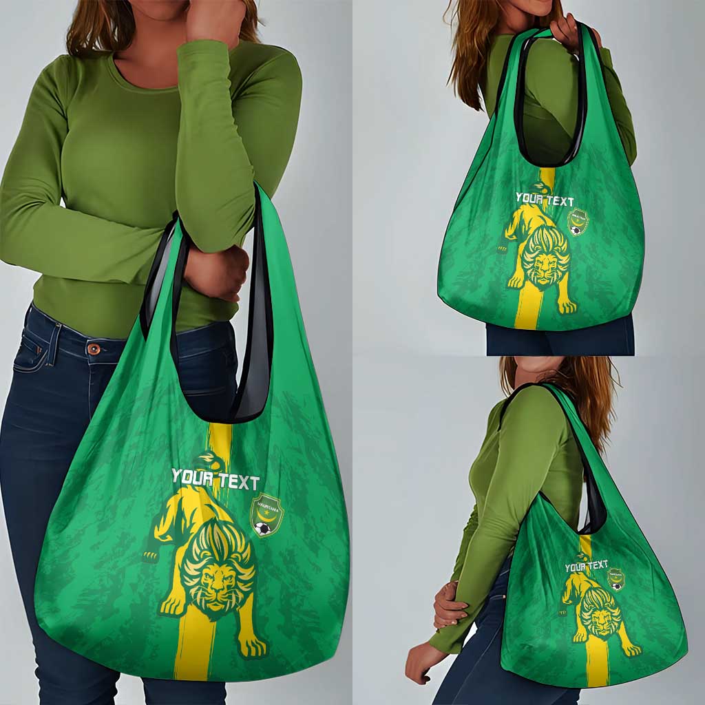 Custom Mauritania Football Grocery Bag Go Lions of Chinguetti