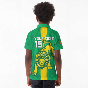Custom Mauritania Football Kid Polo Shirt Go Lions of Chinguetti