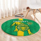 Custom Mauritania Football Round Carpet Go Lions of Chinguetti