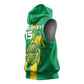 Custom Mauritania Football Sleeveless Hoodie Go Lions of Chinguetti - African Pride