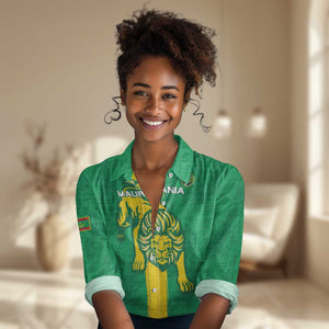 Custom Mauritania Football Women Casual Shirt Go Lions of Chinguetti LT15