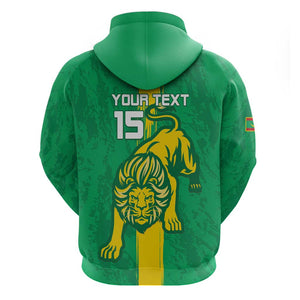Custom Mauritania Football Zip Hoodie Go Lions of Chinguetti