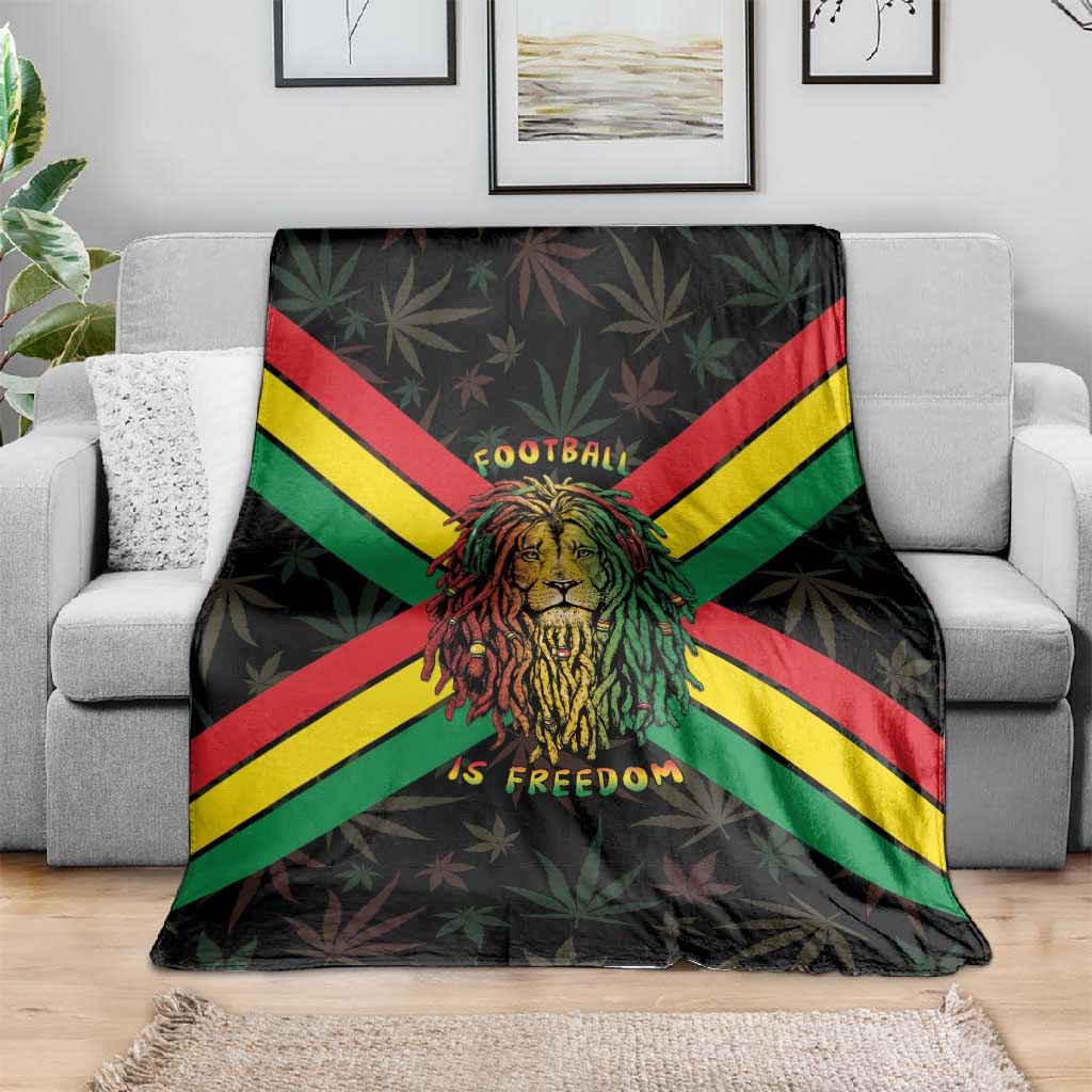 Legend Reggae Marley Football Blanket Rasta Lion