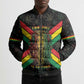 Legend Reggae Marley Football Bomber Puffer Jacket Rasta Lion