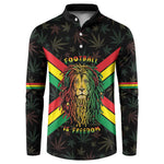 Legend Reggae Marley Football Button Sweatshirt Rasta Lion