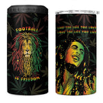 Legend Reggae Marley Football 4 in 1 Can Cooler Tumbler Rasta Lion
