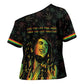 Legend Reggae Marley Football Cross Shoulder Shirt Rasta Lion